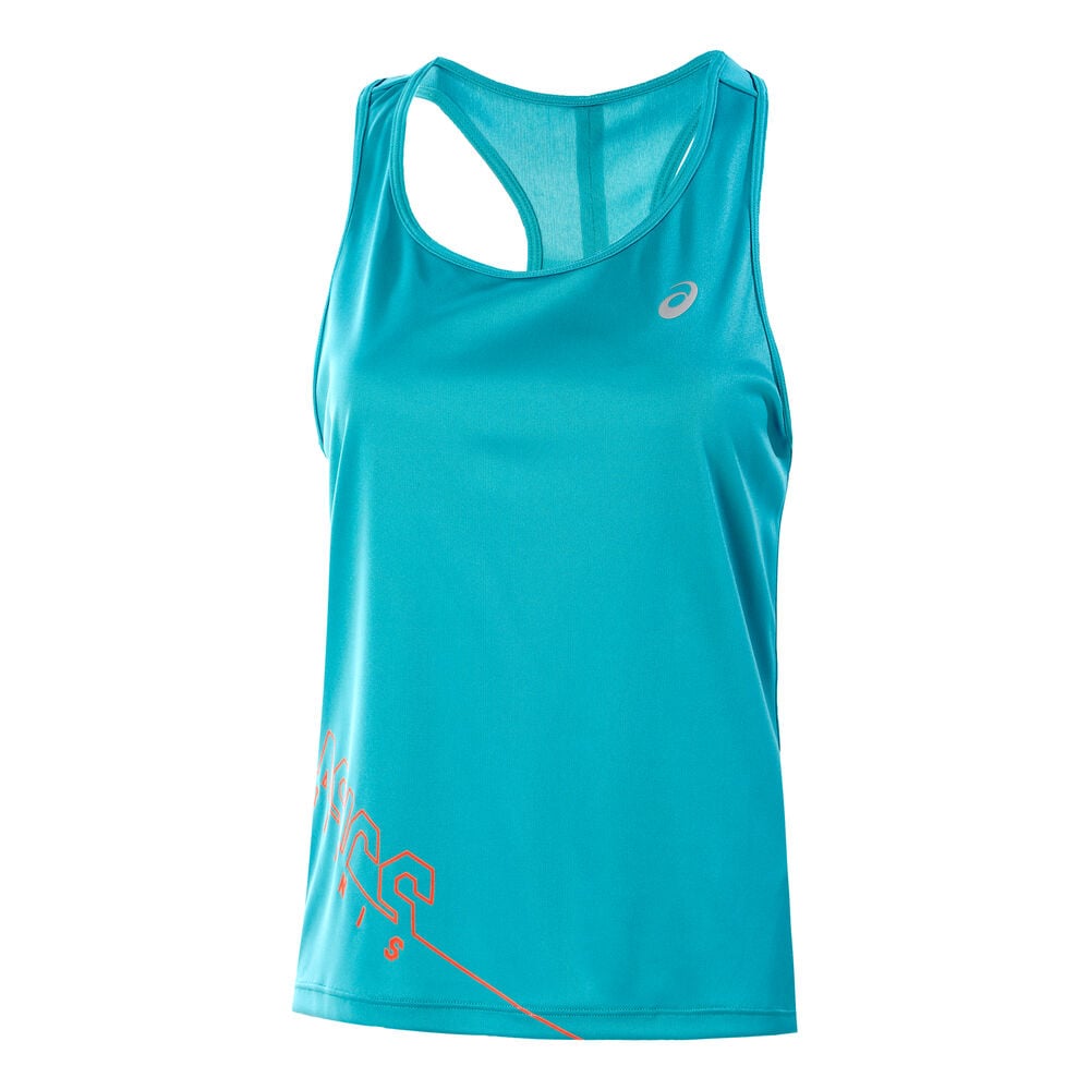 Asics Practice Graphic Débardeur Tank Top Femmes - Turquoise , Blanc