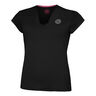 Crew V-Neck T-shirt Femmes-Noir