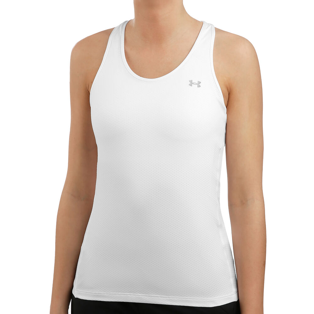 Under Armour Heatgear Racer Débardeur Tank Top Femmes - Blanc , Argent