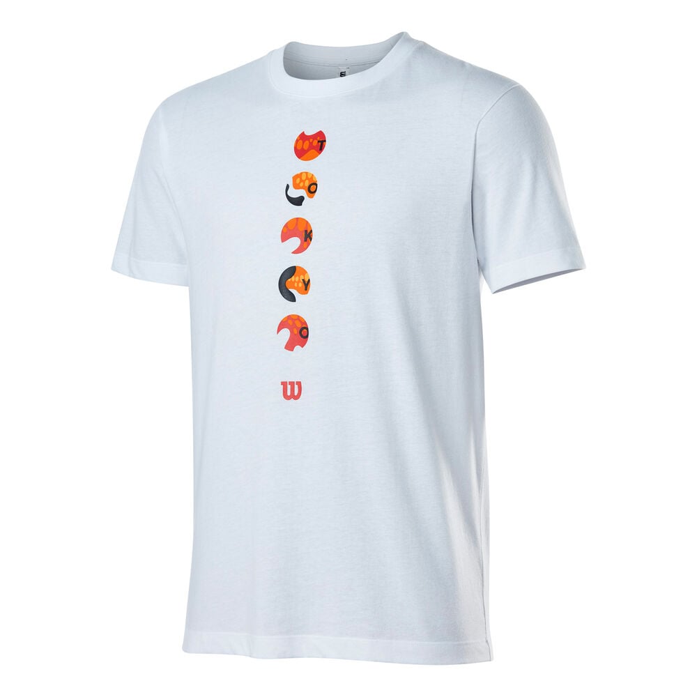 Wilson Tokyo Tech T-shirt Hommes - Blanc , Orange