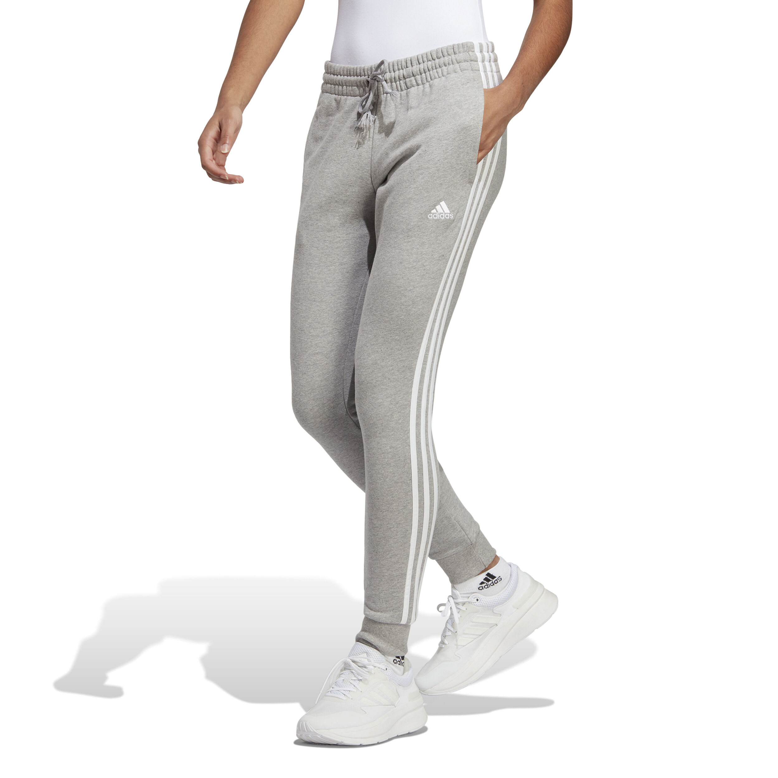 Buy adidas 3 Stripes Velcro Pantalon Survetement Femmes Gris Blanc online Tennis Point FR