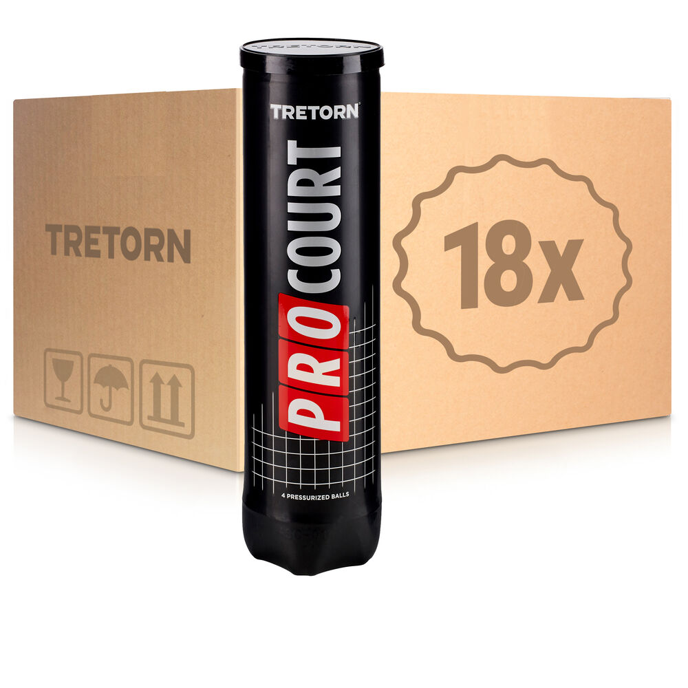 Tretorn Pro Court 18 Tubes De 4 En Carton