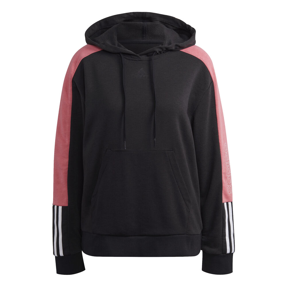 adidas Colorblock Linear Sweat à Capuche Femmes - Noir , Corail