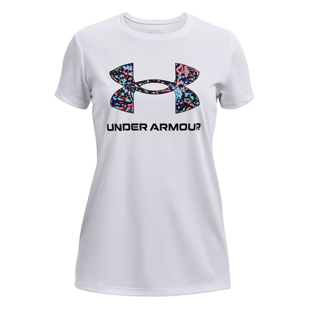 Under Armour Tech Solid Body T-shirt Filles - Blanc , Noir