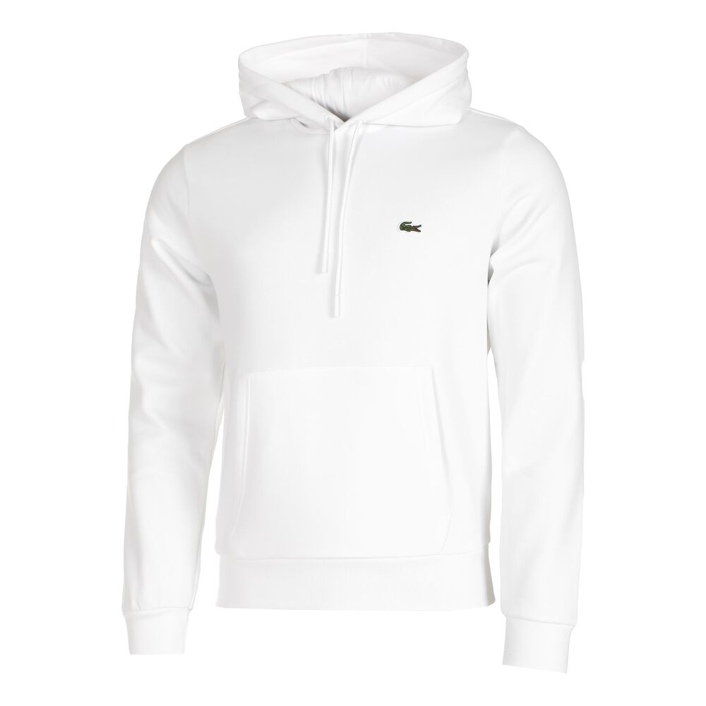 Lacoste+Brushed+Sweat+à+capuche+Hommes+-+blanc,