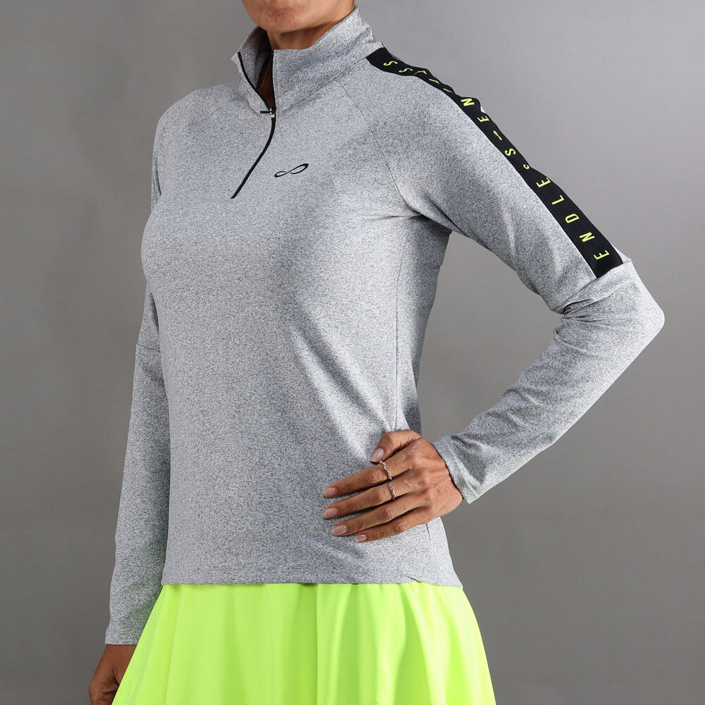 Endless+Kirsch+Iconic+Ii+Haut+Manches+Longues+Femmes-Gris,Noir