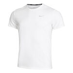 Vêtements Nike Nike Dri-Fit Miler UV Maillot De Course Hommes-Blanc