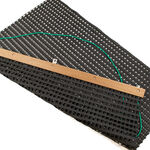 &Eacute;quipement court de tennis Tegra Tegra Favorit-Tapis De Balayage Avec Baguette En Bois Amovible, Lourd, Deux Couches-Multicouleur