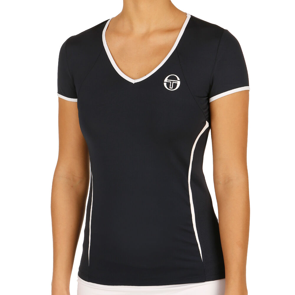Sergio Tacchini Eva T-shirt Femmes - Bleu Foncé , Blanc