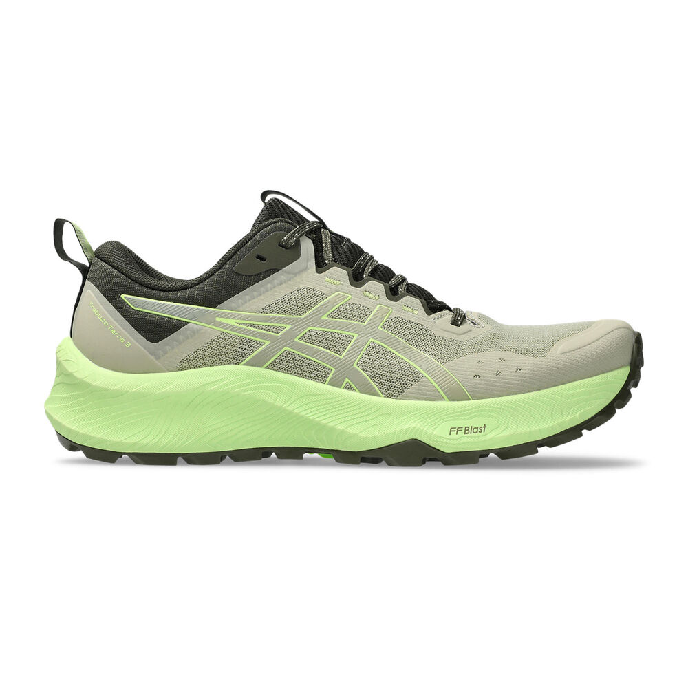 ASICS Trabuco Terra 3 Chaussure trail Hommes-kaki, jaune lemon