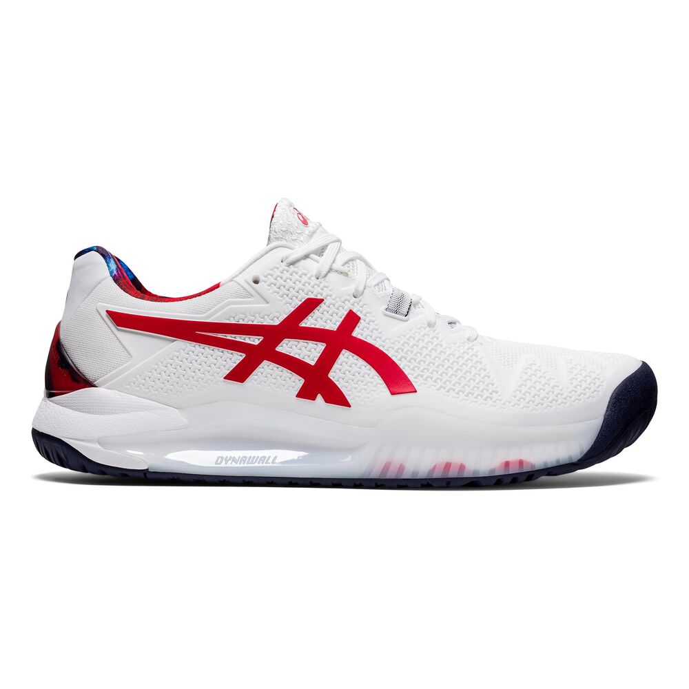 Asics Gel-Resolution 8 Chaussures Toutes Surfaces Hommes - Blanc , Rouge