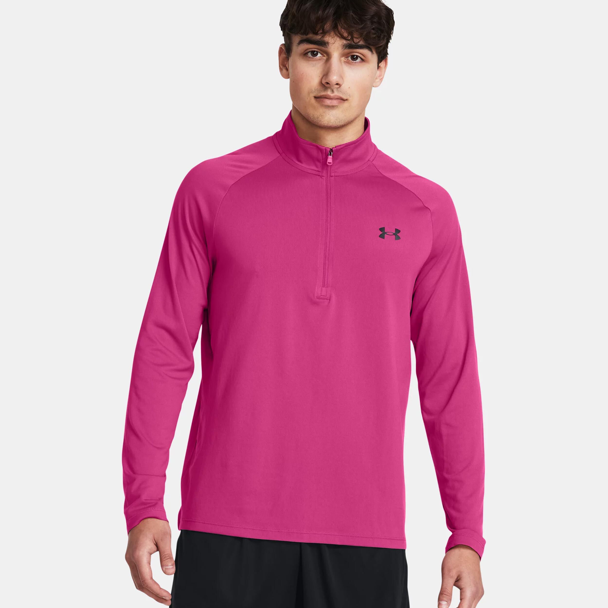 Buy Under Armour Tech 2.0 Half Zip Haut Manches Longues Hommes Pink online Tennis Point FR