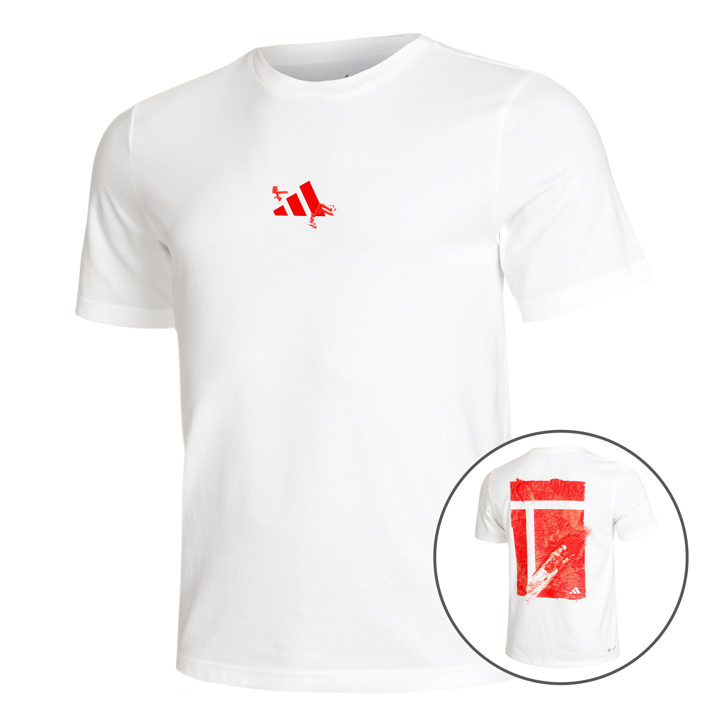 T shirt adidas blanc rouge 2025