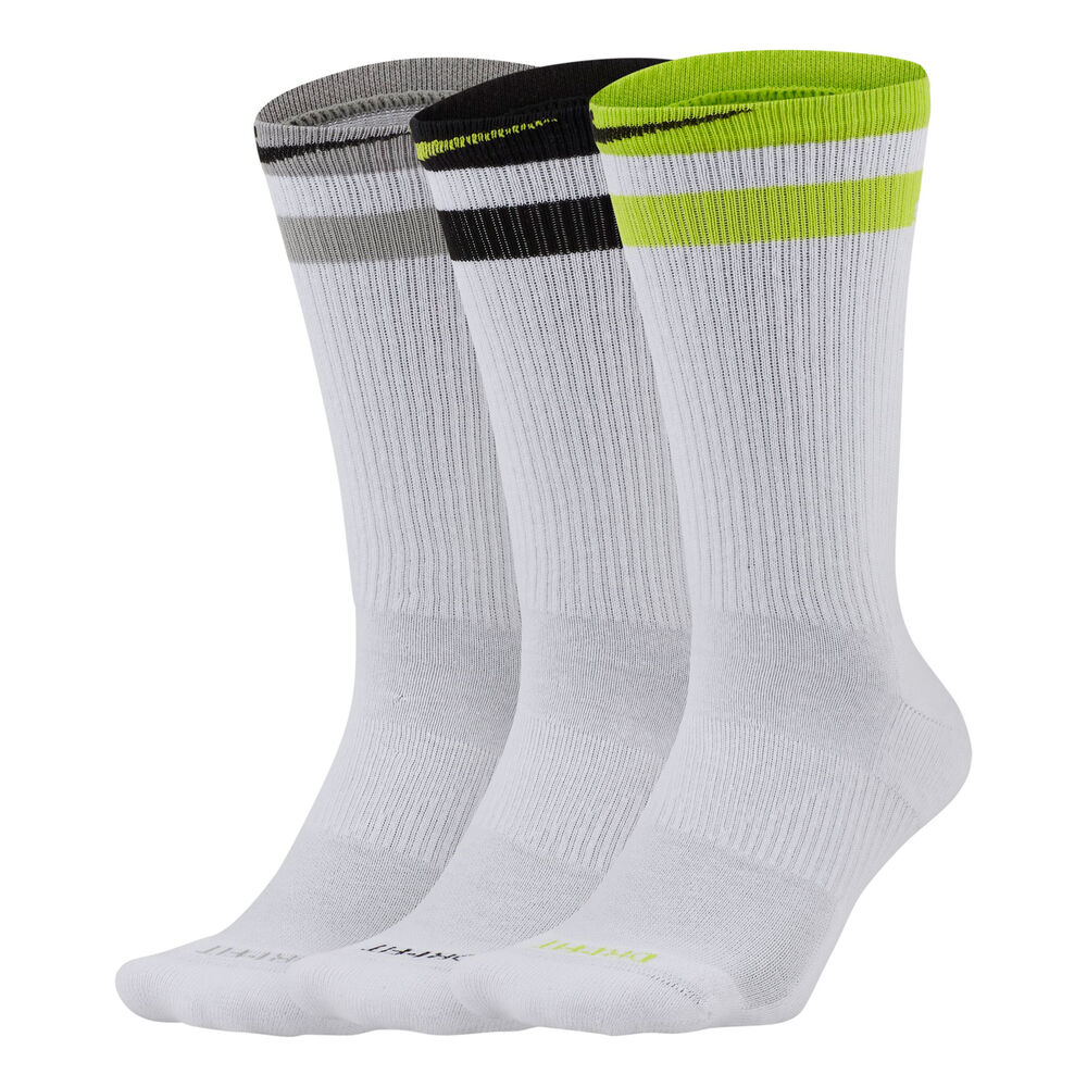 Nike Everyday Plus Cushioned Chaussettes De Sport Pack De 3 - Blanc , Multicouleur