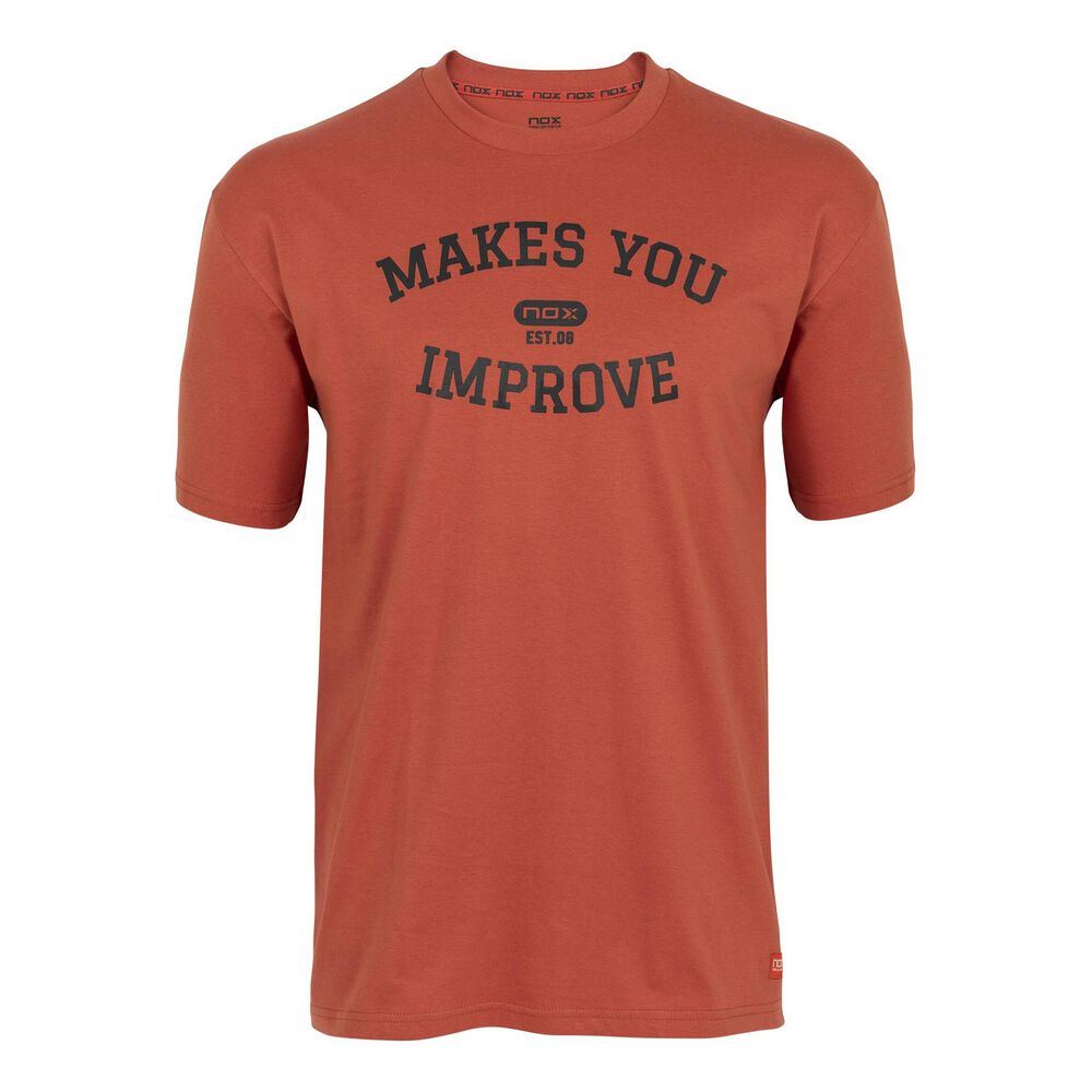 NOX Basic T-shirt Hommes - Rouge , Gris Foncé