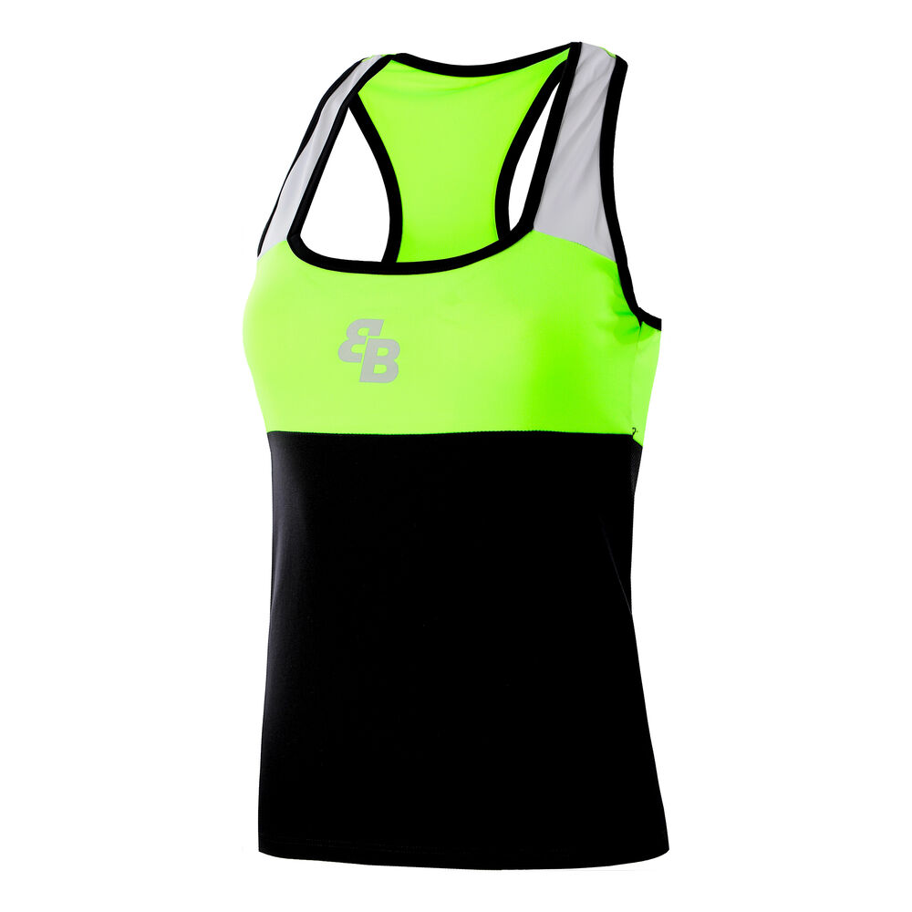 BB by Belen Berbel Oporto Débardeur Tank Top Femmes - Noir , Vert Fluo
