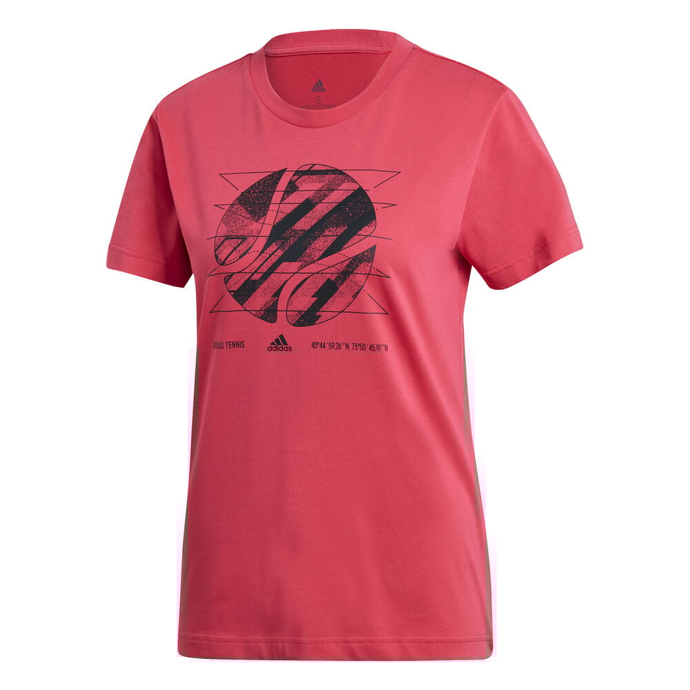 adidas T-shirt Femmes - Corail , Noir