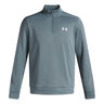 Quarter Half-Zip Haut manches longues Hommes - bleu clair, 
