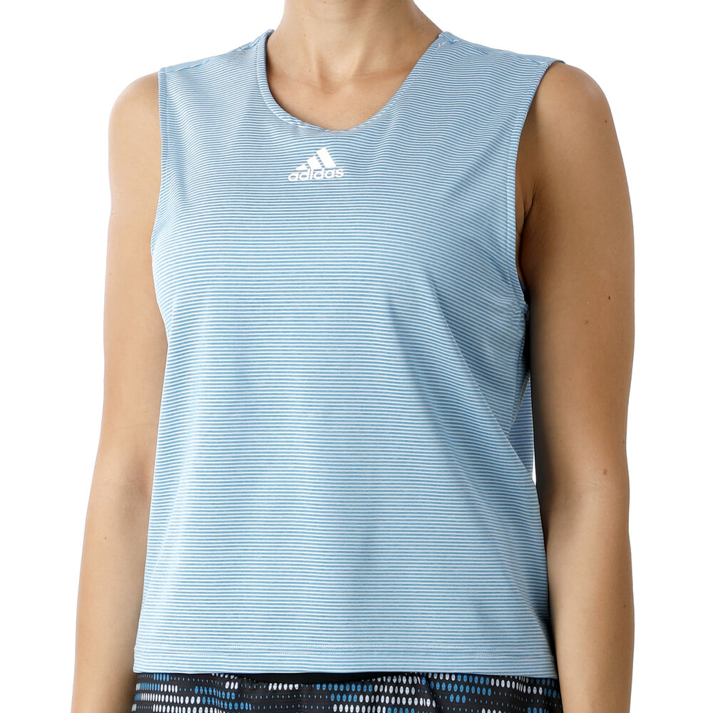 adidas Camo Débardeur Tank Top Femmes - Bleu Clair , Blanc
