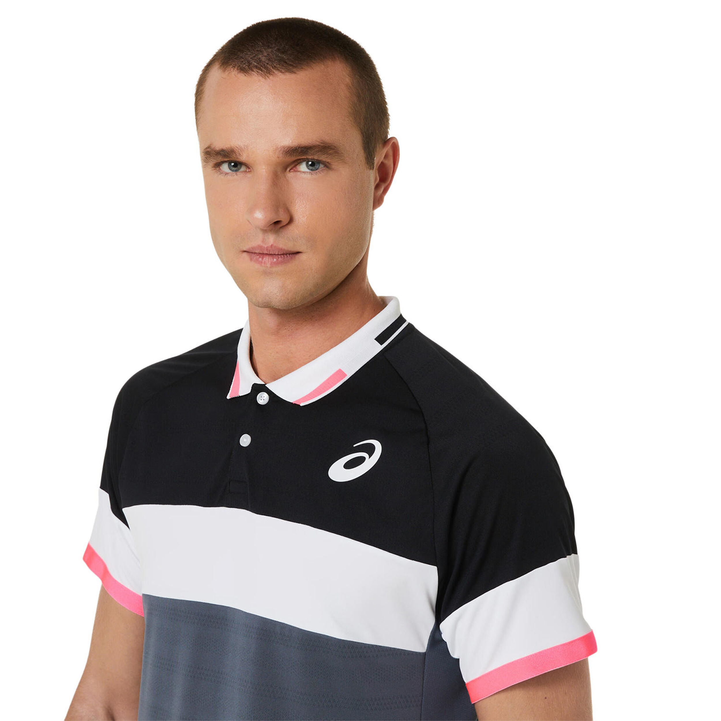 Buy ASICS Match Polo Hommes Noir Rouge online Tennis Point FR