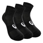 V&ecirc;tements ASICS ASICS Quarter Chaussettes De Sport Pack De 3-Noir,Blanc