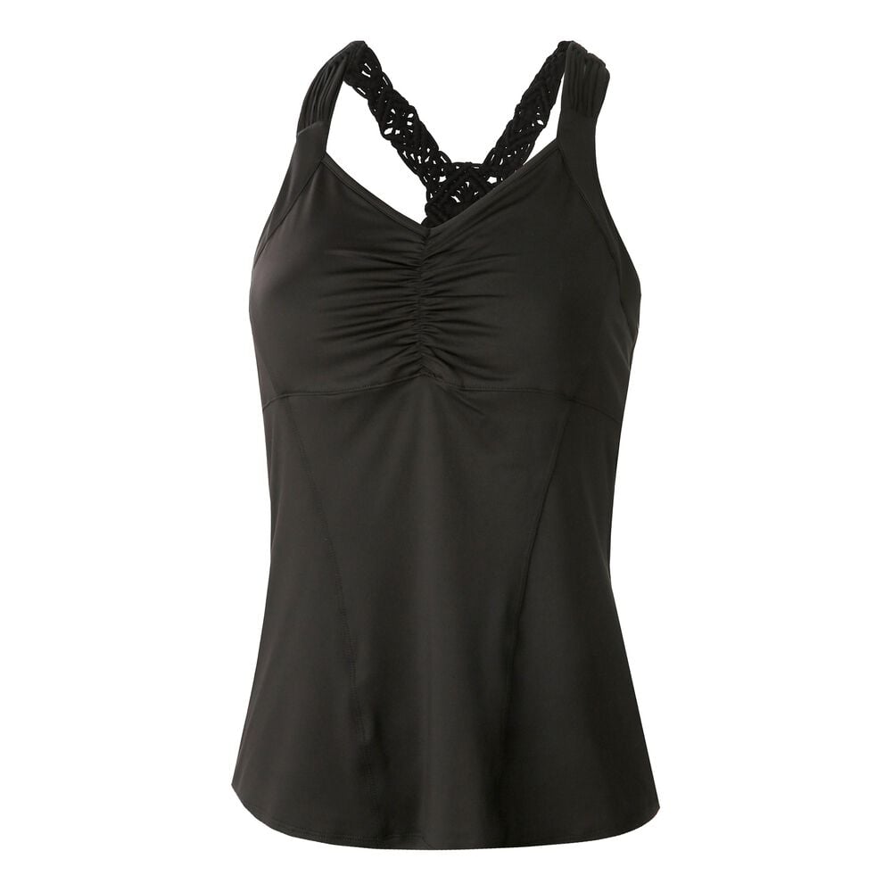 Lucky in Love Tahiti Macrame Cami Débardeur Tank Top Femmes - Noir
