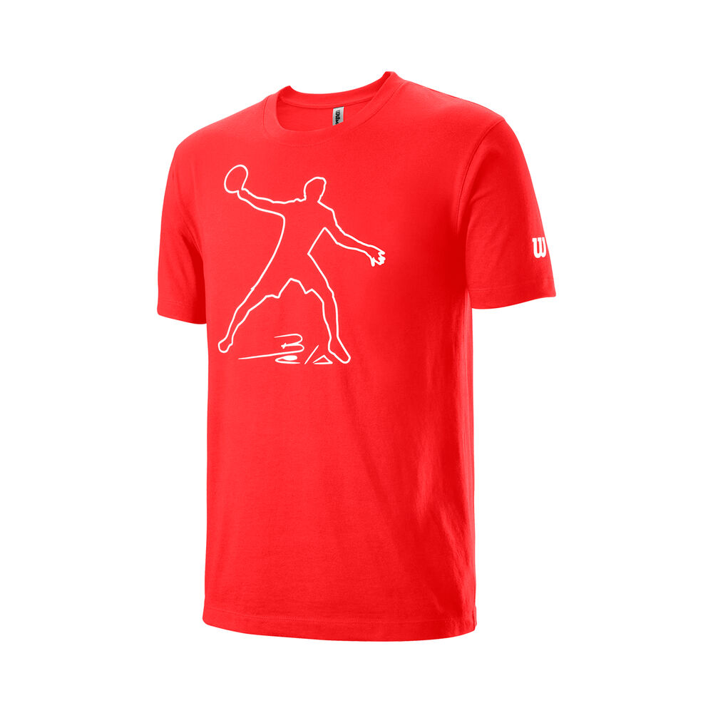 Wilson Bela Tech T-shirt Garçons - Rouge , Blanc
