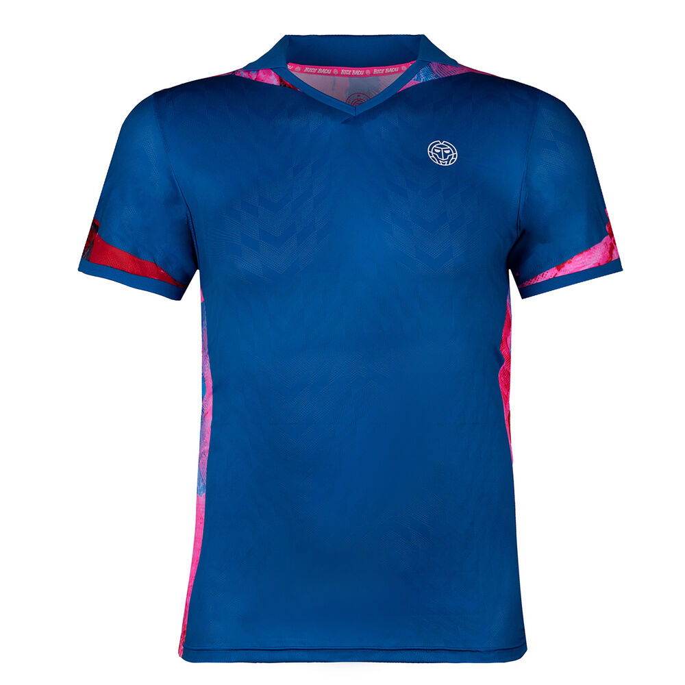 BIDI BADU Tano Tech Polo Hommes - Bleu Foncé , Pink