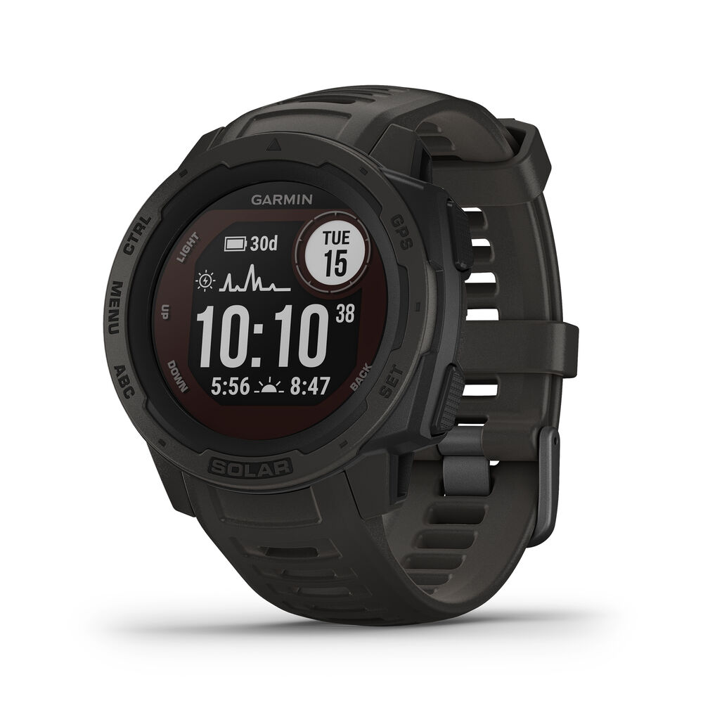 Garmin Instinct Solar Montre Pulsomètre - Gris Foncé, Noir