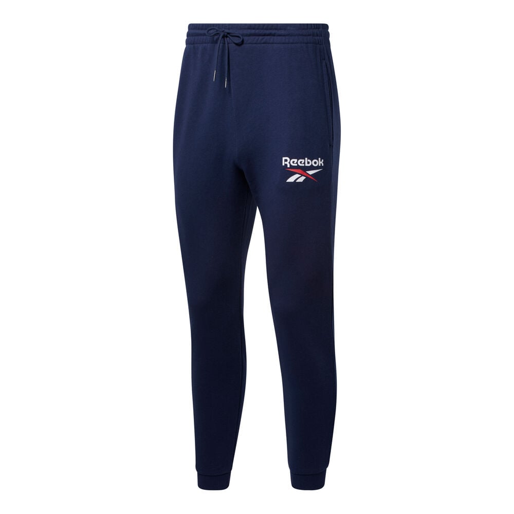 Reebok Ripped French Terry BL Jogger Pantalon Survêtement Hommes - Bleu Foncé , Blanc