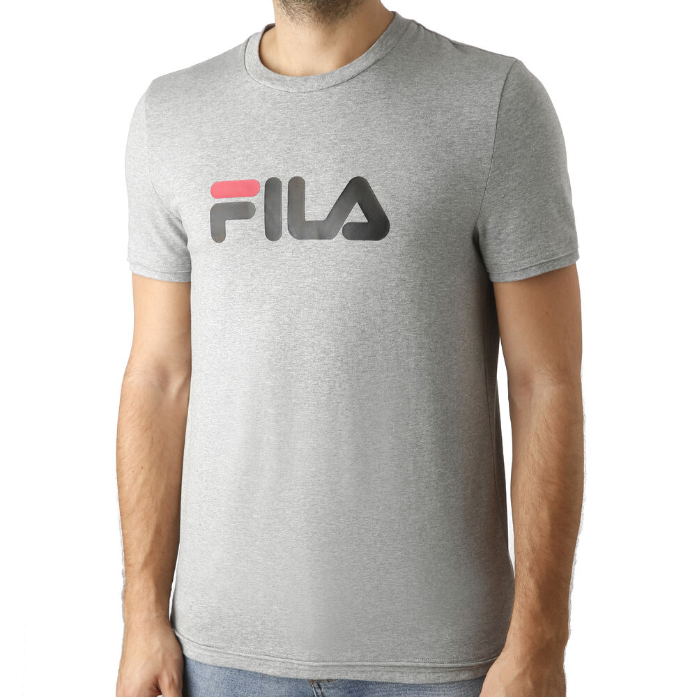 Fila Tom T-shirt Hommes - Gris Clair , Bleu Foncé