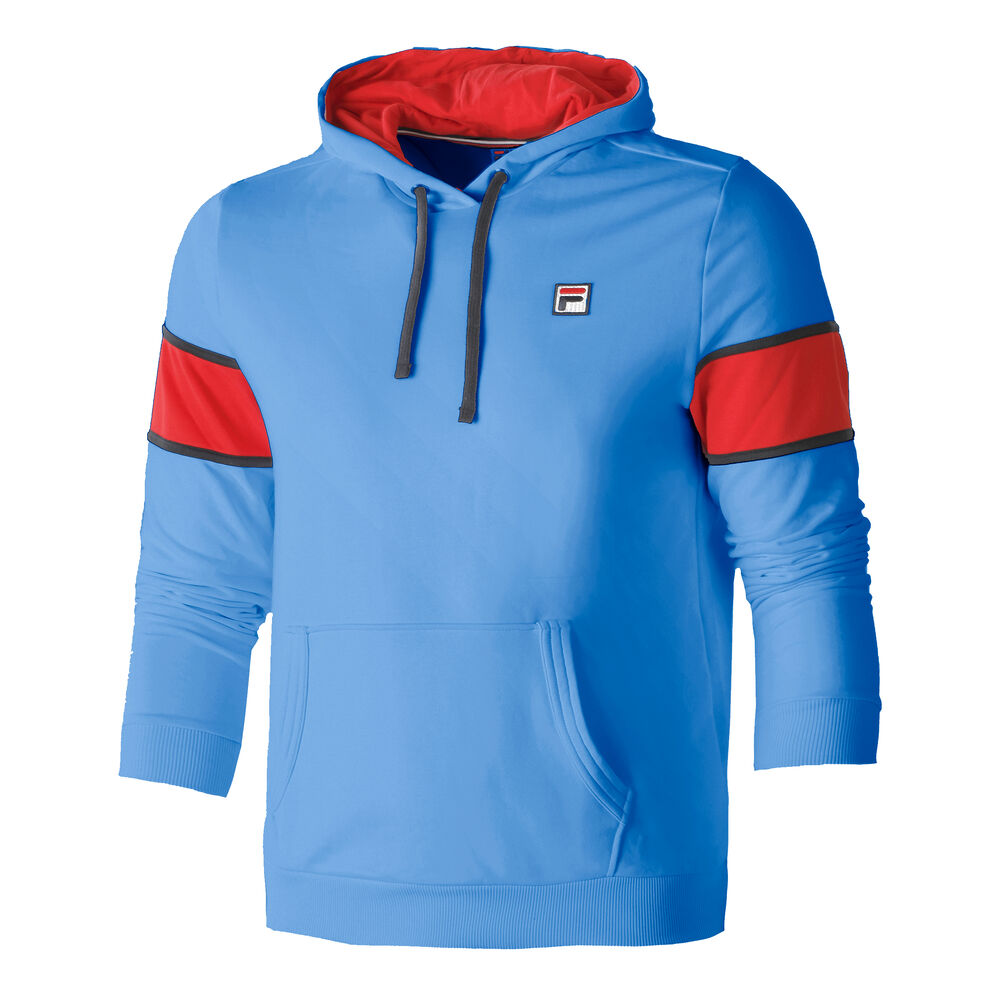 Fila Daniel Sweat À Capuche Hommes - Bleu Clair , Rouge