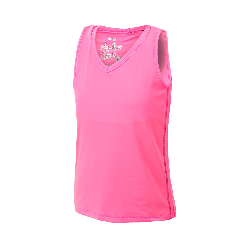 Lucky in Love V-Neck Cutout Débardeur Tank Top Filles - Pink