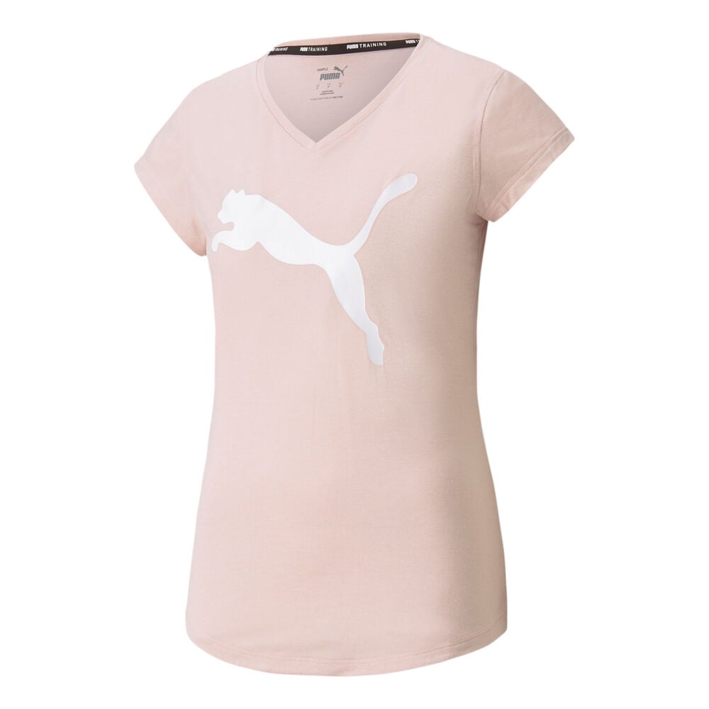 Puma Favorite Heather Cat T-shirt Femmes - Rosé, Blanc