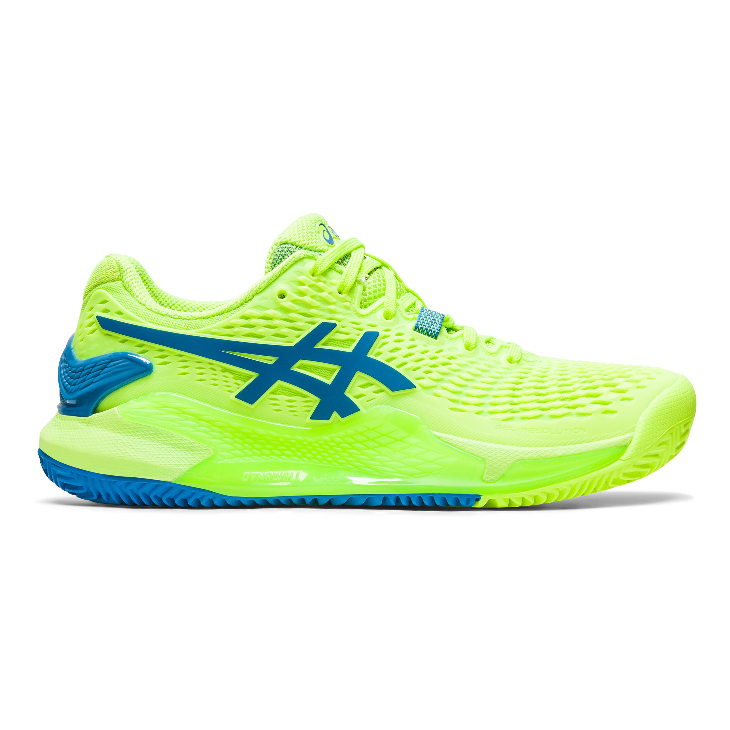 Buy ASICS Gel Resolution 9 Chaussure Terre Battue Femmes Vert Fluo