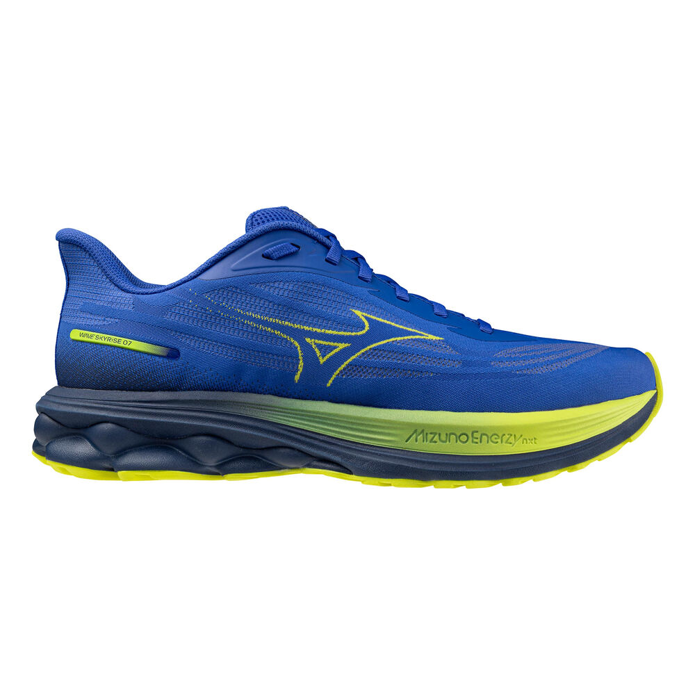 Mizuno Wave Skyrise 7 Chaussure de running sans stabilisateurs Hommes-bleu, jaune