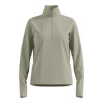 Vêtements Odlo Odlo Essential Thermal Midlayer 1/2 Zip Maillot De Course Femmes-Vert Olive