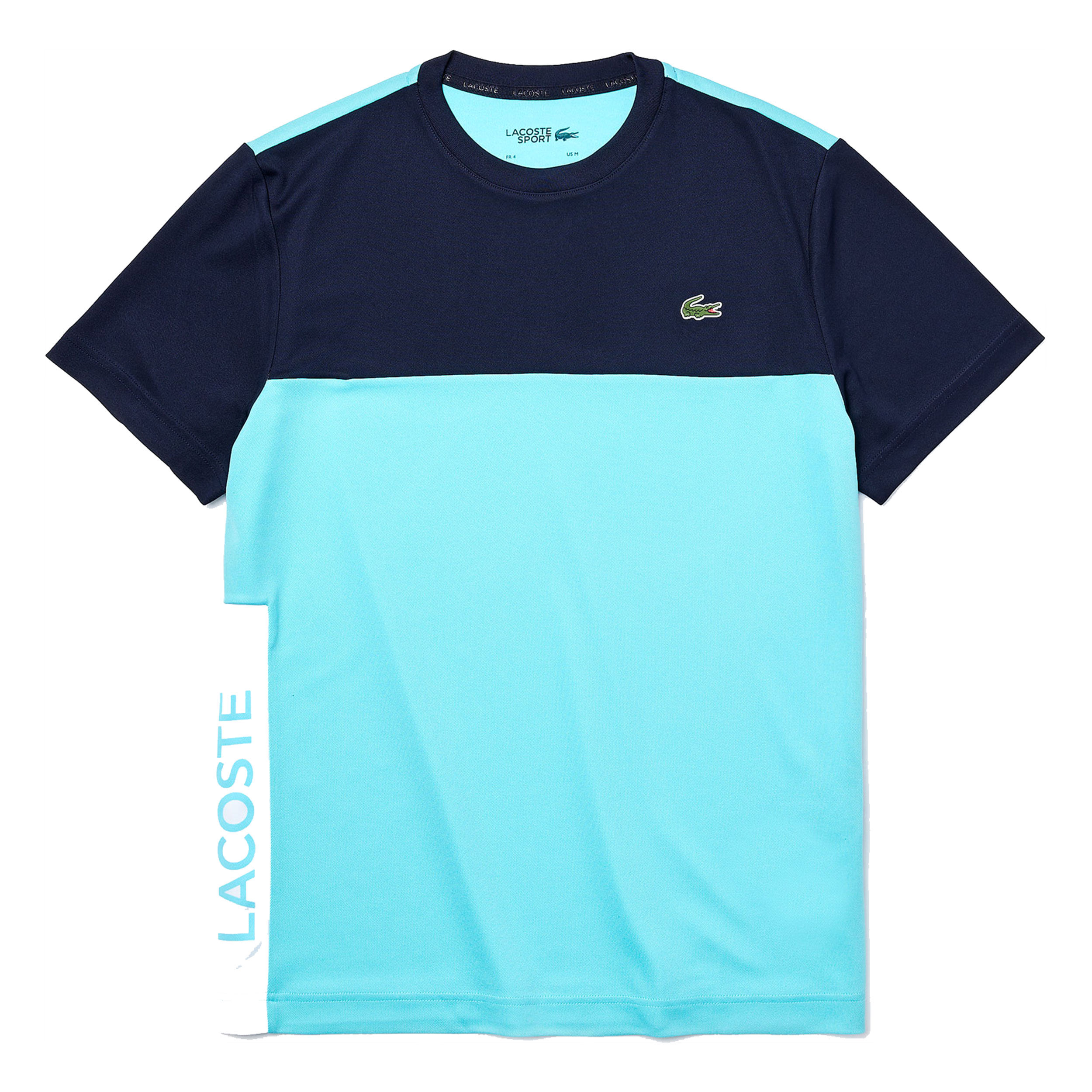 T shirt lacoste bleu clearance
