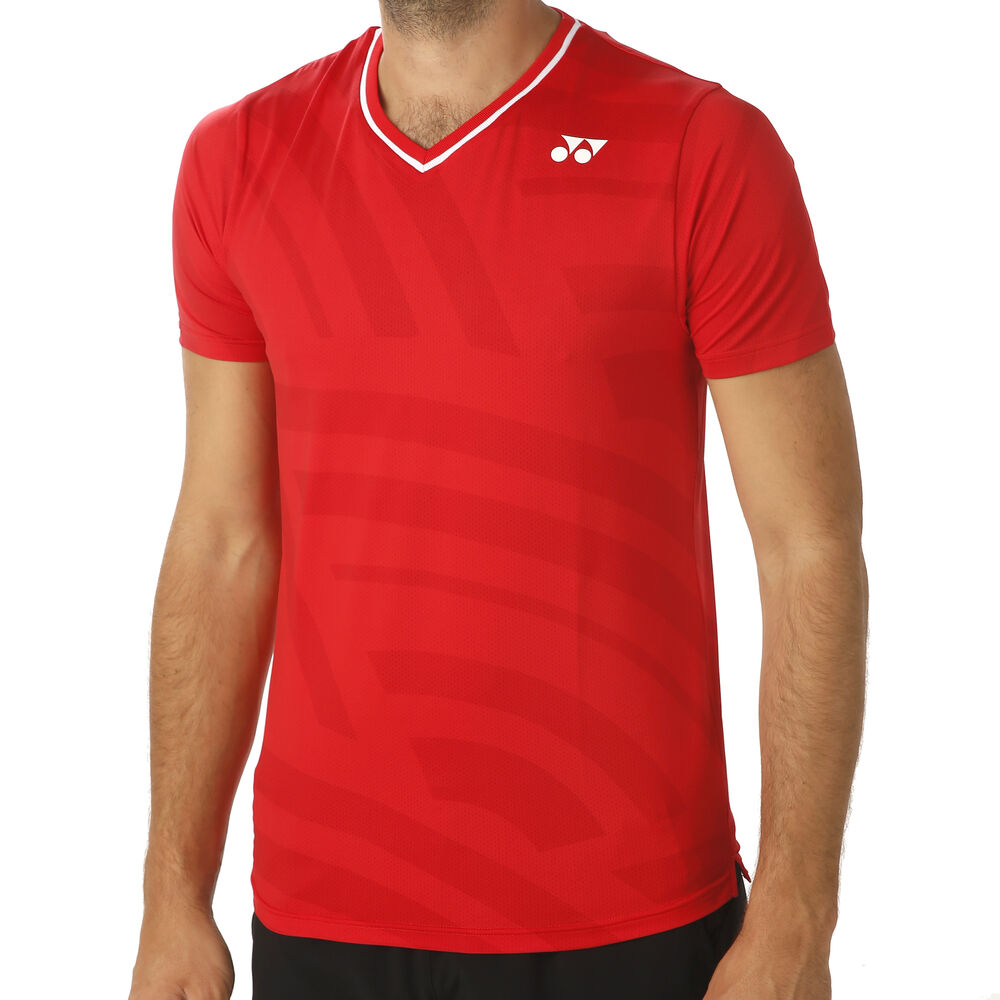 Yonex Crew Neck T-shirt Hommes - Rouge , Blanc
