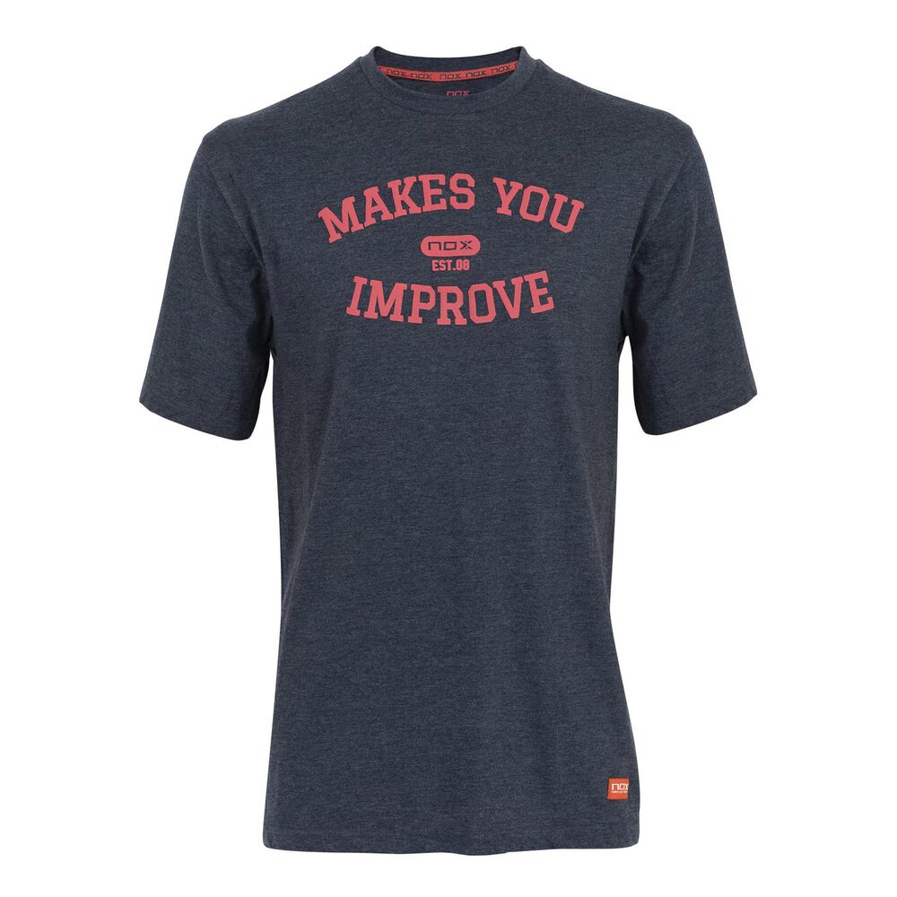 NOX Basic T-shirt Hommes - Bleu Foncé , Rouge