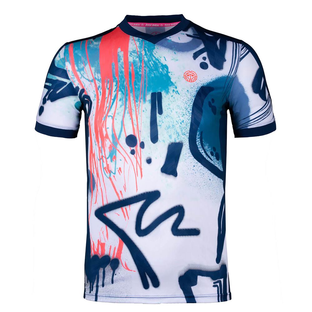 BIDI BADU Bijan Tech T-shirt Hommes - Blanc , Bleu Foncé