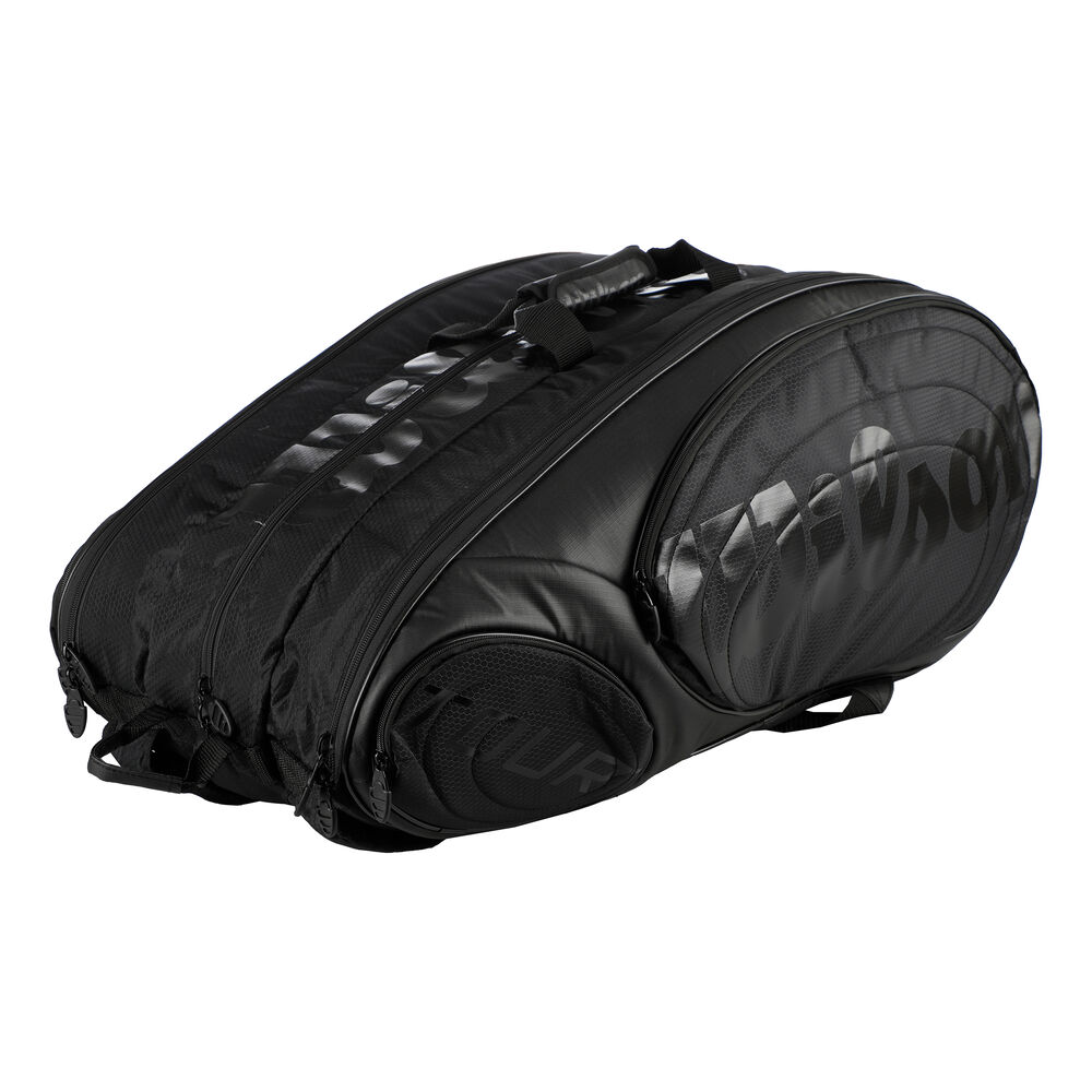 Wilson Tour 15 Housse De Raquette Edition Spéciale - Noir , Noir Brillant