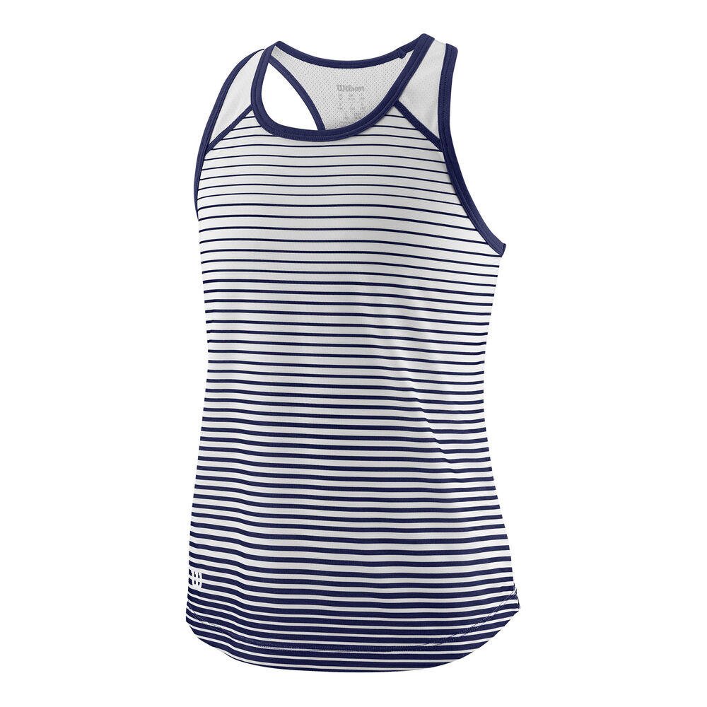 Wilson Team Striped Débardeur Tank Top Filles - Bleu Foncé , Blanc