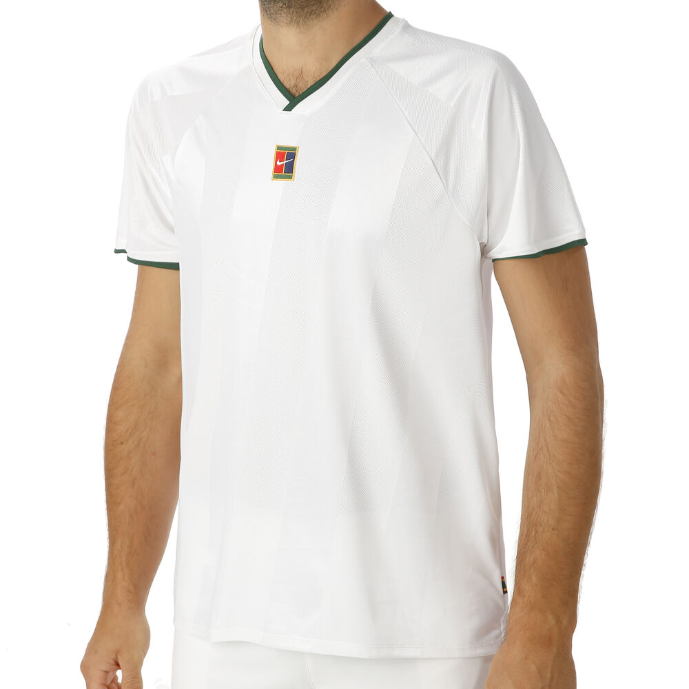 Nike Court Breathe Slam T-shirt Hommes - Blanc , Vert