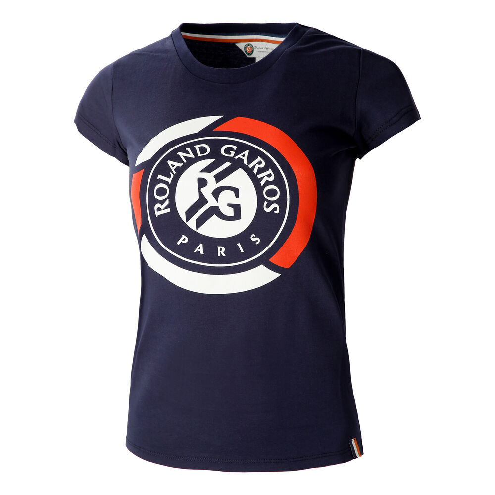 Roland Garros Big Logo T-shirt Femmes - Bleu Foncé , Rouge