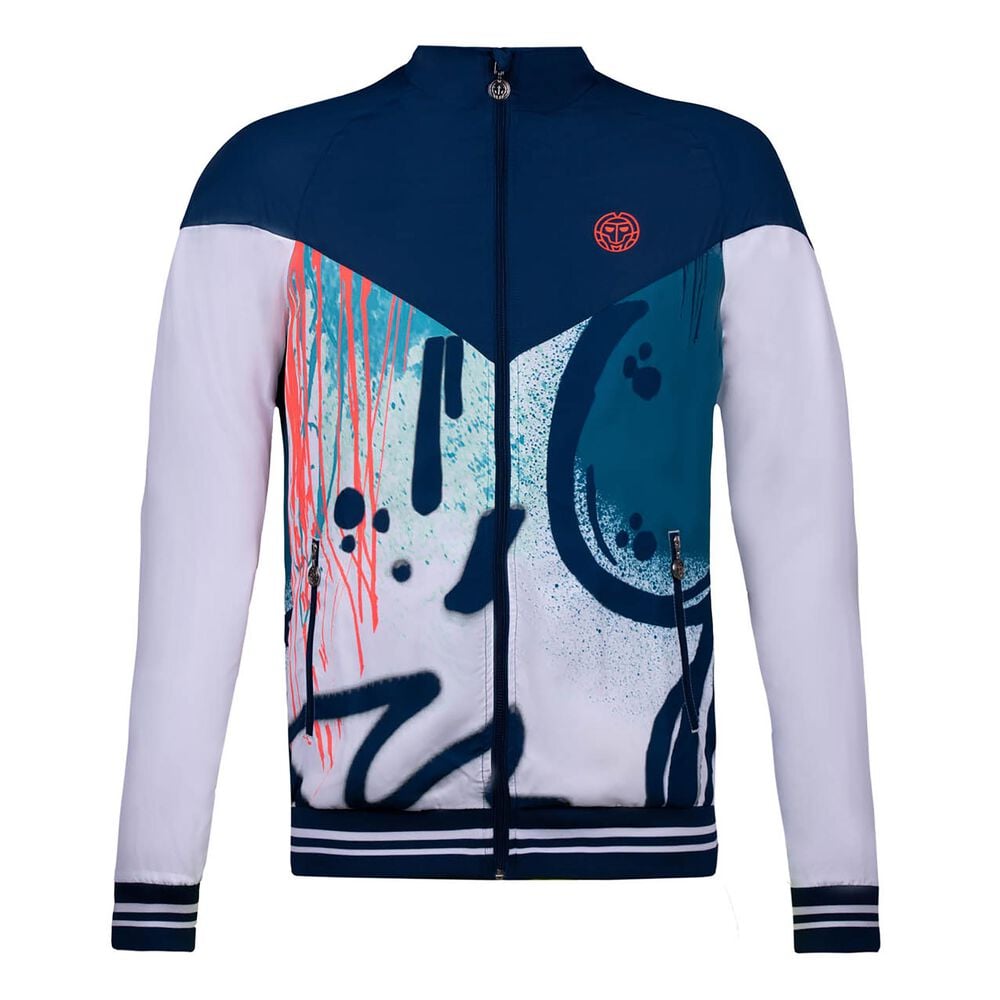 BIDI BADU Hayo Tech Veste De Survêtement Hommes - Blanc , Bleu Foncé