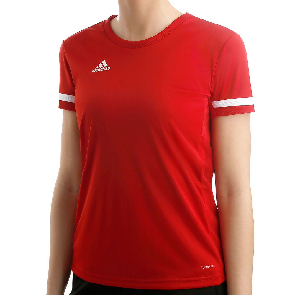 adidas T19 T-shirt Femmes - Rouge , Blanc