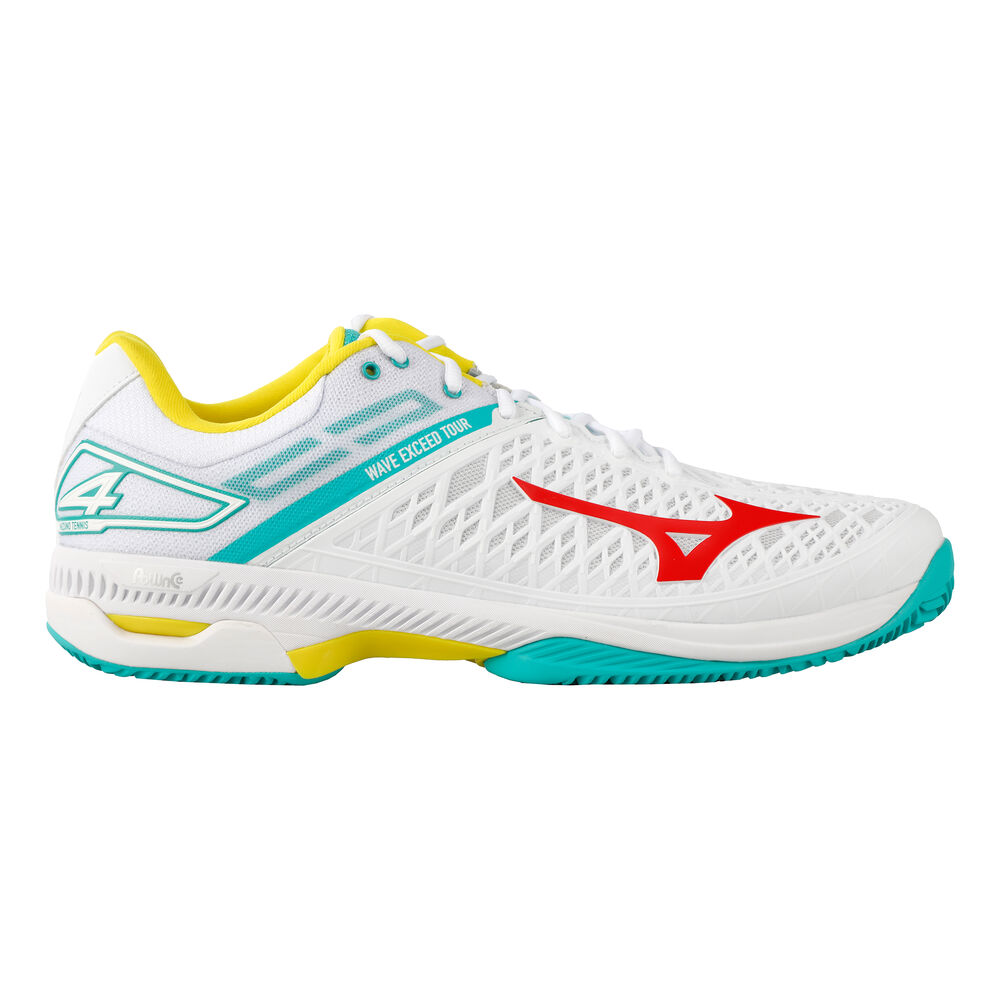 Mizuno Wave Exceed Tour 4 Clay Chaussure Terre Battue Hommes - Blanc , Multicouleur