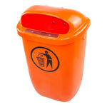 Équipement Court De Tennis Tegra Abfallbehälter orange 50 l