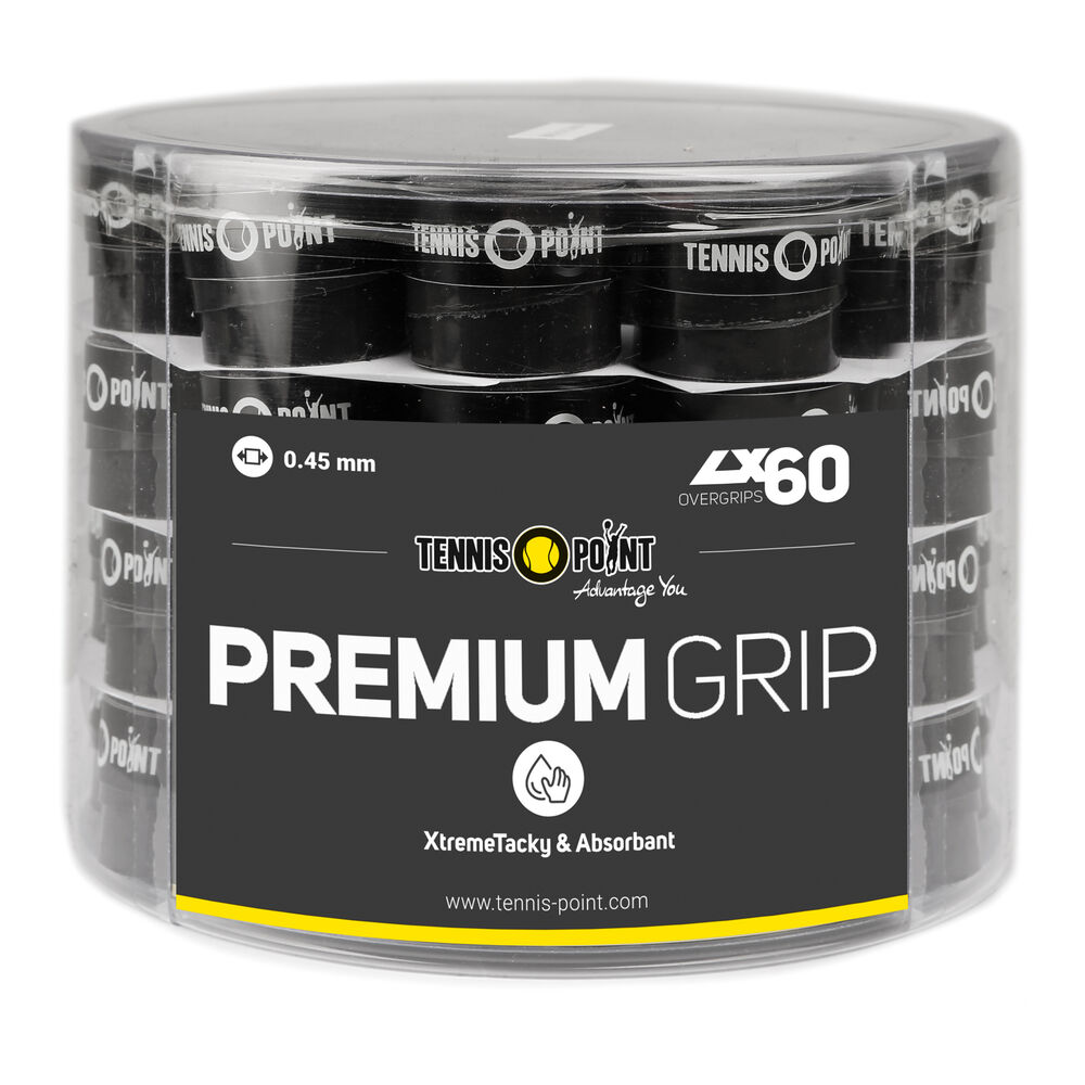 Tennis-Point Premium Grip Pack De 60 - Noir